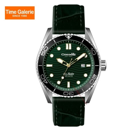 Crocodile CRDW7022.168L Stainless Steel Case Green Leather Green Dial Men Watch